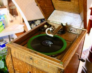 Vintage wood phonograph for sale