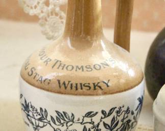 Vintage whisky glass bottle