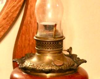 Hand painted oil lamp