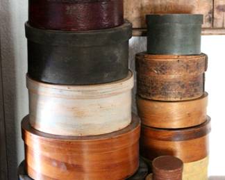 Vintage round containers 