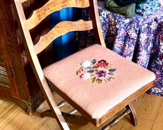 Floral patterned vintage chair