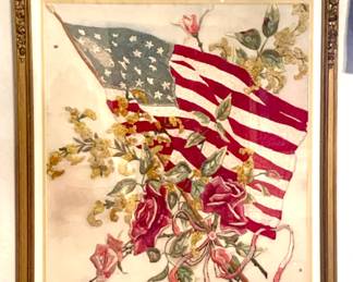 Vintage American flag art 