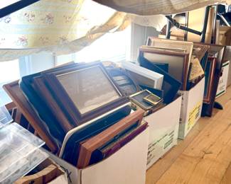 MANY picture frames