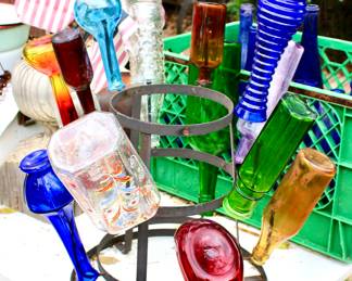 Colorful garden decor