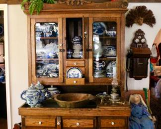 Red Superior vintage hanging wall shelf