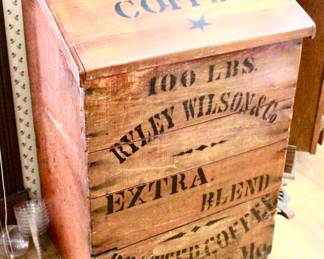 Wood storage container “Roasted Coffee” 