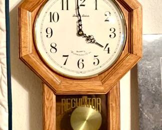 Regulator hanging wall clock