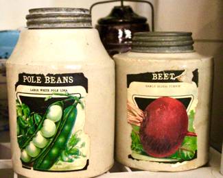 Vintage veggie jars 