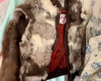 little girl's fur coat 