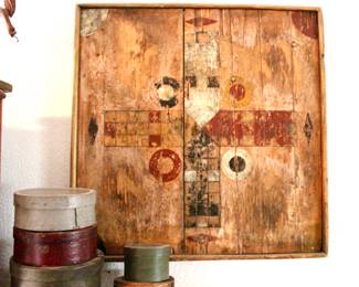 Antique wood game board 