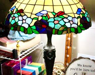 Tiffany style multi-colored lamp 