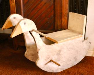 Antique rocking duck childrens toy 
