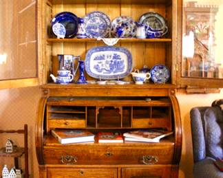 Large wood storage/display cabinet with drawers 