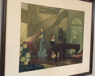 Vintage Female Piano Player Print "Morning Melodies"