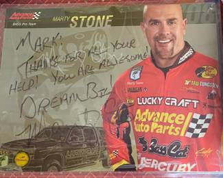 Marty Stone Autographed Card