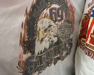 Several Harley Davidson T Shirts