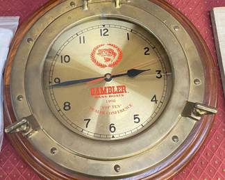 Gambler Bass Boats Advertising Clock