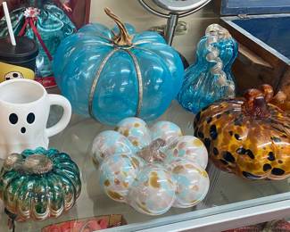 Glass Holiday Pumpkins