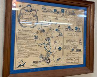 Framed Davidson County Sesquicentennial Map