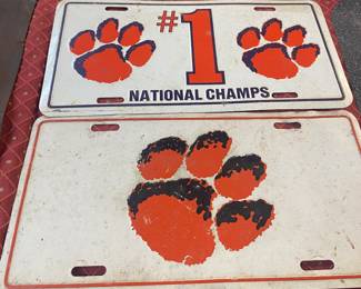 Clemson Championship Plates