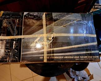 Vintage 1960's Strombecker slot car set.