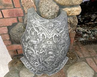 Metal body armor wall decoration