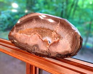 Large 23 inches wide crystal geode section