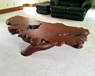 Vintage California redwood coffee table.