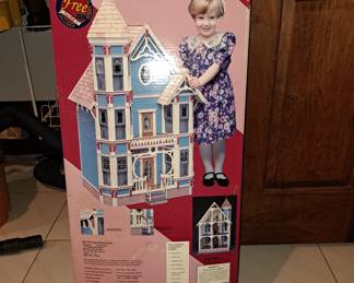 Doll house in box.
