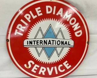 30IN PORC. TRIPLE DIAMOND SERVICE SIGN