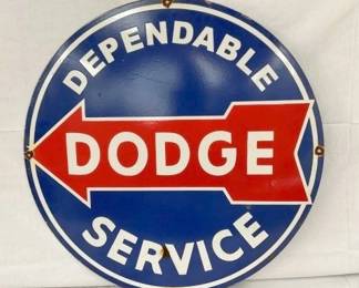 30IN PORC. DODGE SERVICE SIGN