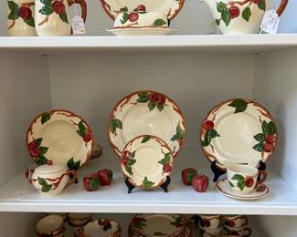 An Amazing Collection of Vintage 1950's Franciscan Apple Dinnerware
