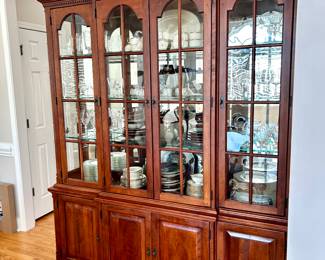 $450.00   Available for Pre-Sale, email gail@freshstarttransitions.com................................................ Bob Timberlake by Lexington China Cabinet in Solid Cherry    H 85" W 71" D 15.75"