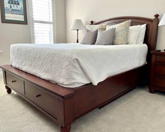 2 Drawer Queen Bed by Aspen  H 50" W 66.5" D 88"