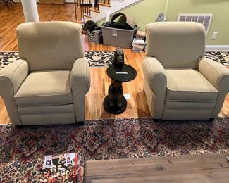 Pair recliners & dog table