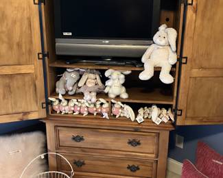 Entertainment center and BUNNIES 