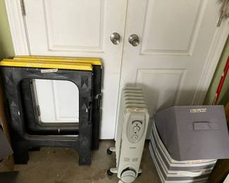 Saw horses, heater