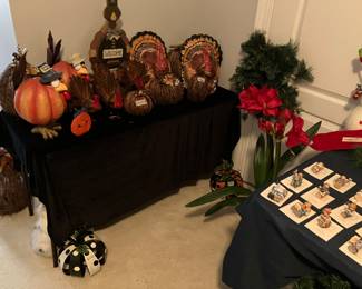 Fall decor & Hummel Goebel ornaments