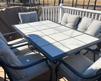Patio table with 6 chairs - in immaculate condition $700
