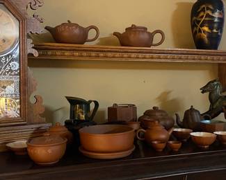 Oriental Pottery, signed Bronze