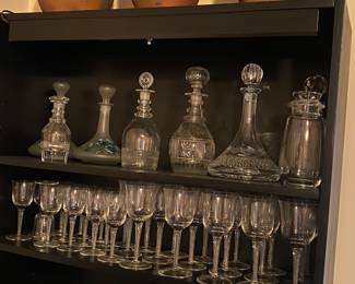 Early Redware, Steuben, American Flint glass, Nice twist stem glassware