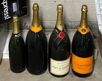 Vintage Liquor Store Display Champagne Bottles