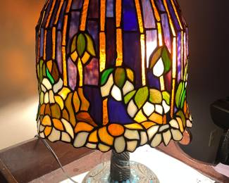 One of several vintage Tiffany Style Table and Floor Lamps