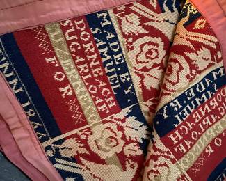 Dated 4 color coverlet