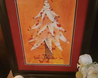 P. Buckley Moss christmas tree pront signed and numbered!