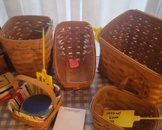 60+ Longaberger baskets with inseprts etc!