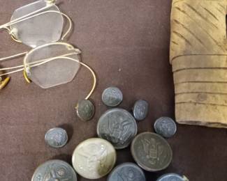Old military buttons.