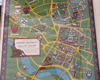 A Scott map of Harvard & Radcliffe College.  25"x34"