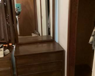Chest w/mirror mid century 