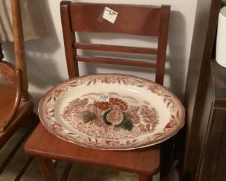 Old chair platter